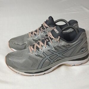 Asics Womens GEL-Nimbus 20 Running Shoes Sneakers BHFO 3301 Sz 11 Gray Pink Gym